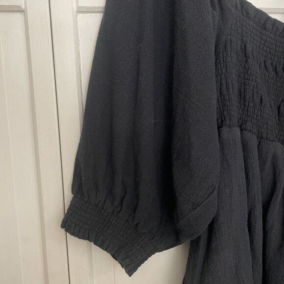 Free People Black Smock Dress - Picture 4 of 6